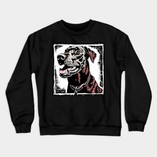 Retro Art Dobermann Dog Lover Crewneck Sweatshirt